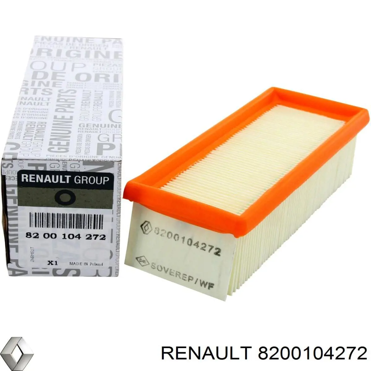8200104272 Renault (RVI) filtro de aire