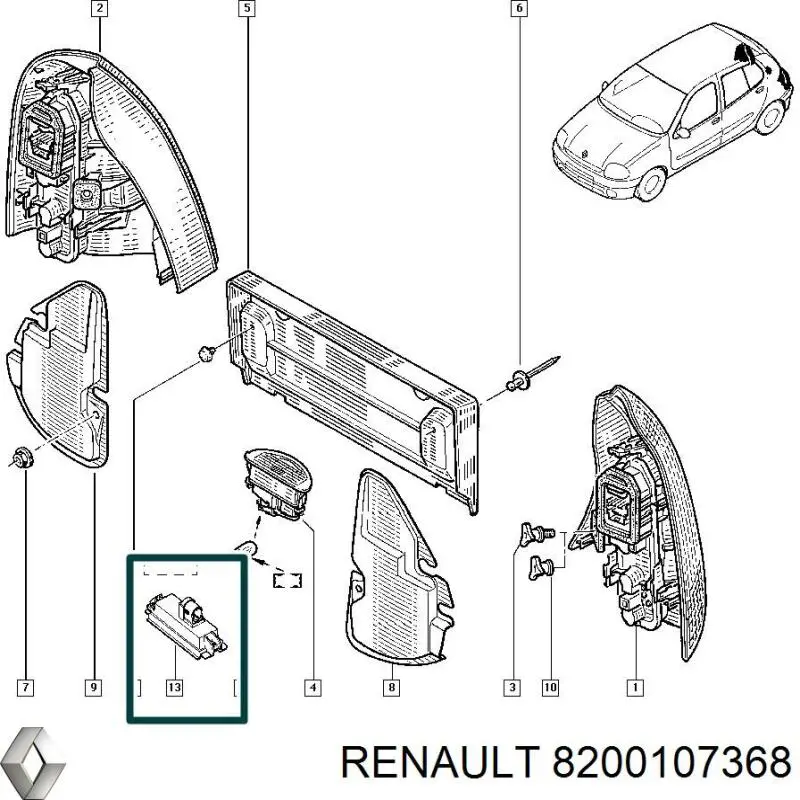 Manija exterior derecha de puerta delantera Renault (RVI) 8200107368 precio, desde 14,17 EUR