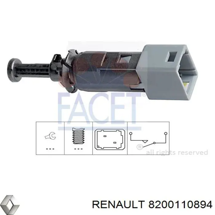 8200110894 Renault (RVI) interruptor luz de freno