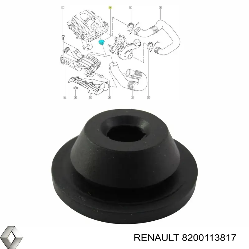 8200113817 Renault (RVI) soporte, caja filtro de aire