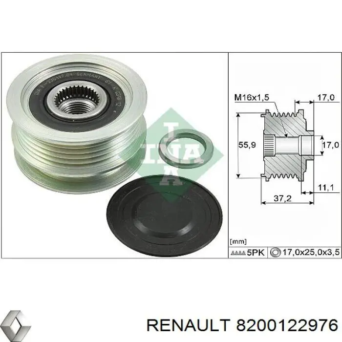 8200122976 Renault (RVI) alternador