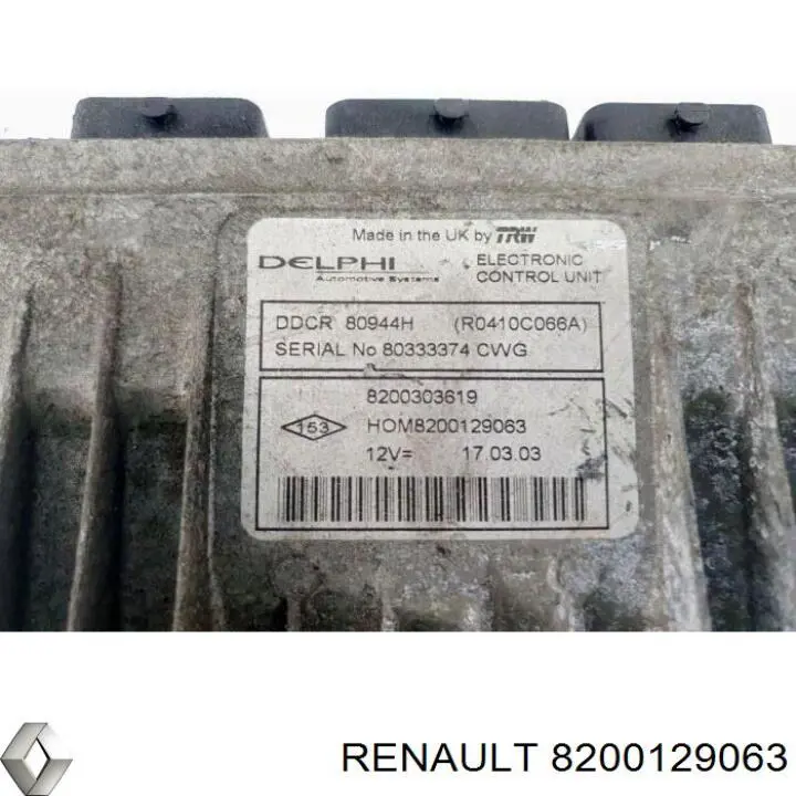8200129063 Renault (RVI) Centralina Del Motor
