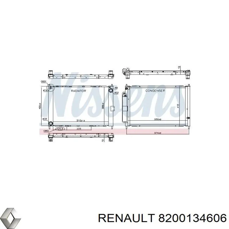 Comprar 8200134606 Renault (RVI) Radiador de auto