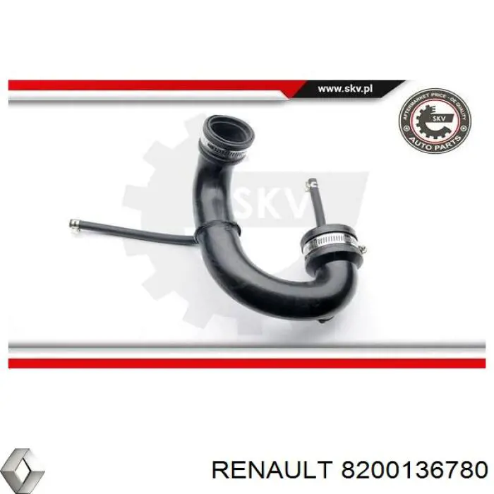 8200136780 Renault (RVI) Tubo de salida de aire del turbocompresor