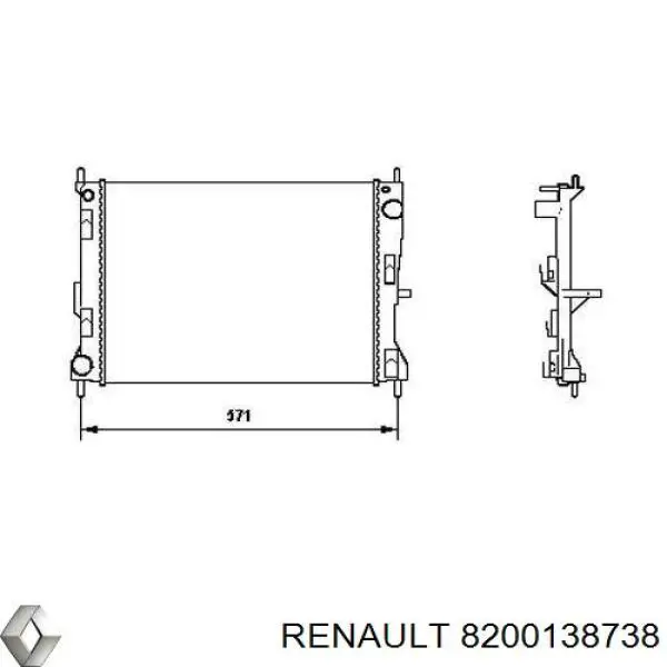 8200138738 Renault (RVI) radiador refrigeración del motor