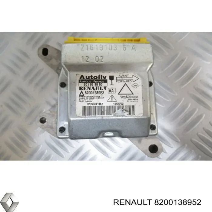 Módulo de control de airbag 8200138952 Renault (RVI)