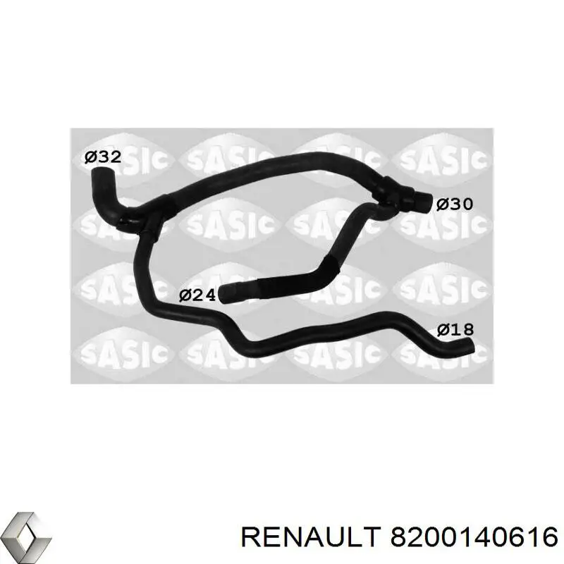 8200140616 Renault (RVI) tubería de radiador arriba
