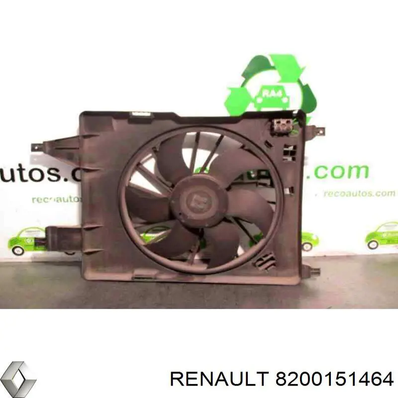 8200151464 Renault (RVI) difusor de radiador, ventilador de refrigeración, condensador del aire acondicionado, completo con motor y rodete