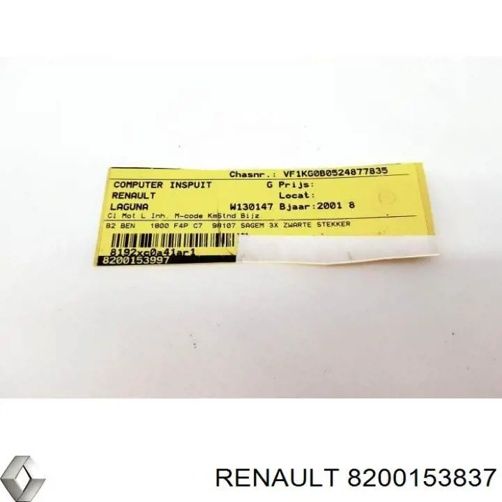 ECU 8200153837 Renault (RVI)
