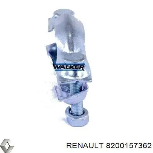 Abrazadera delantera del silenciador Renault (RVI) 8200157362 precio, desde 2,87 EUR