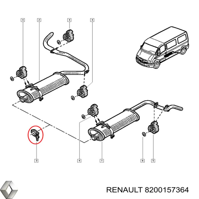 860151 Opel Abrazadera delantera del silenciador