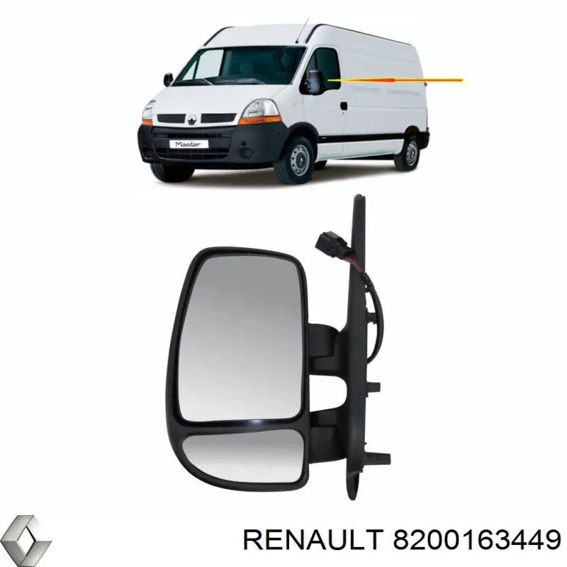 Espejo izquierdo Renault (RVI) 8200163449 precio, desde 75,70 EUR
