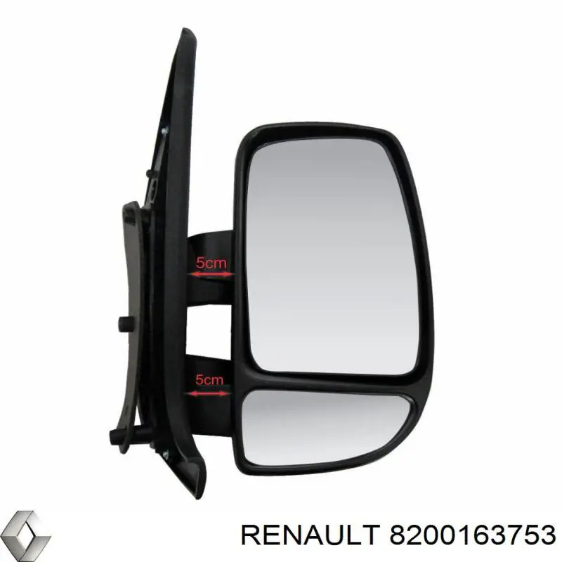 Retrovisor exterior derecho Renault (RVI) 8200163753