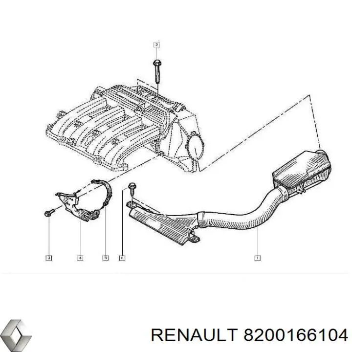 Comprar 8200166104 Renault (RVI) Tubo flexible de aspiración