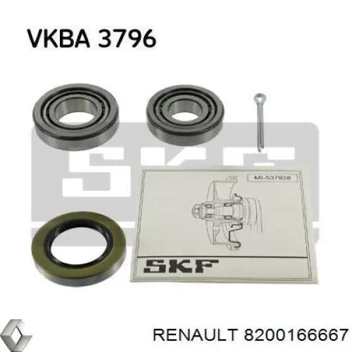 Comprar 8200166667 Renault (RVI) Rodamiento caja de cambios