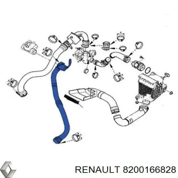 Tubo intercooler 8200166828 Renault (RVI)