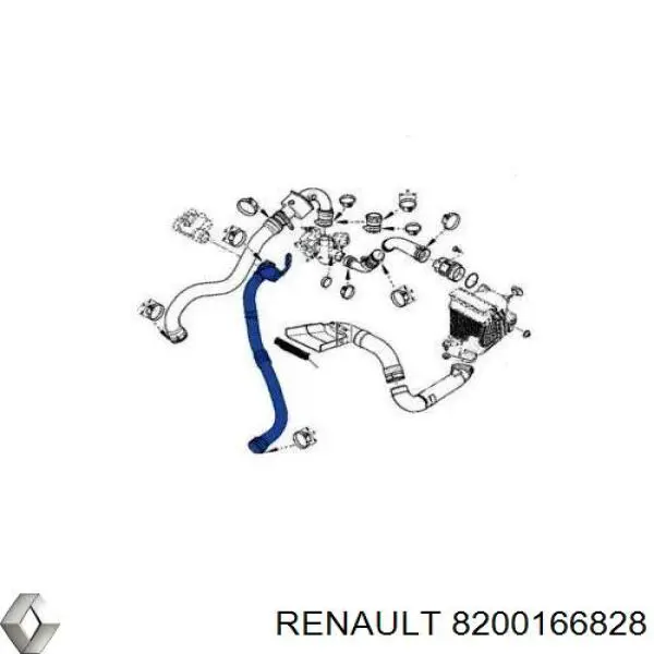 Comprar 8200166828 Renault (RVI) Tubo intercooler