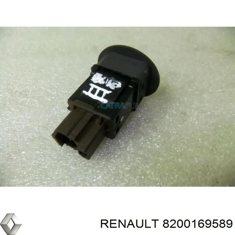 8200169589 Renault (RVI) interruptor llave desactivacio del airbag en el lado del acompañante