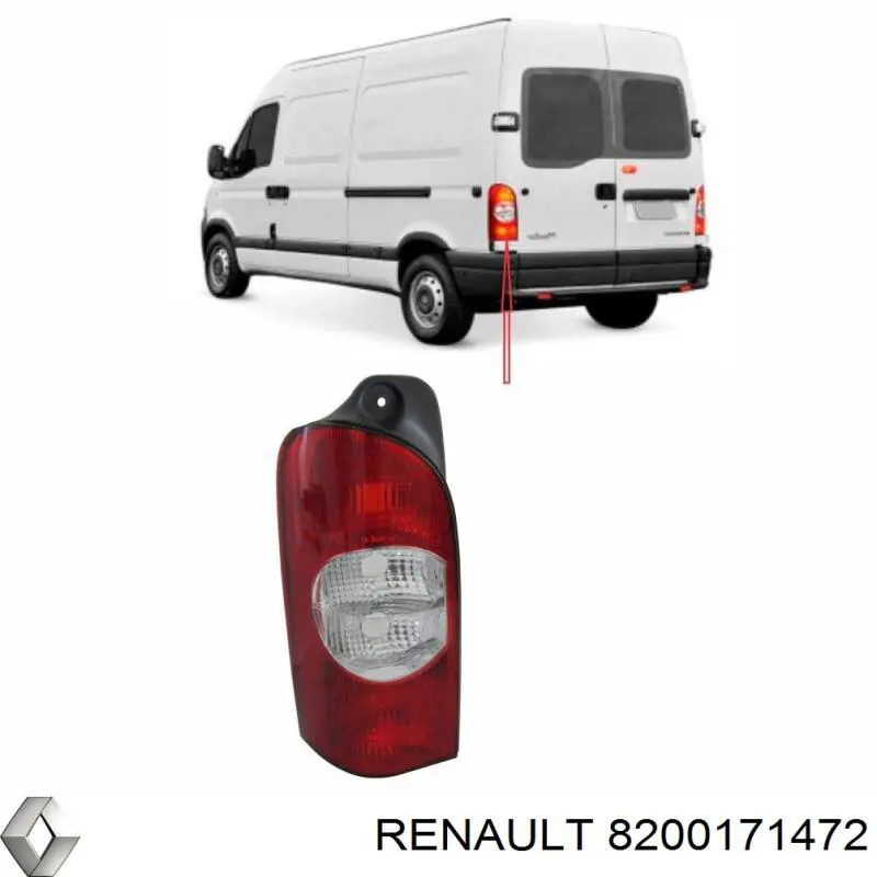 Piloto trasero izquierdo 8200171472 Renault (RVI)