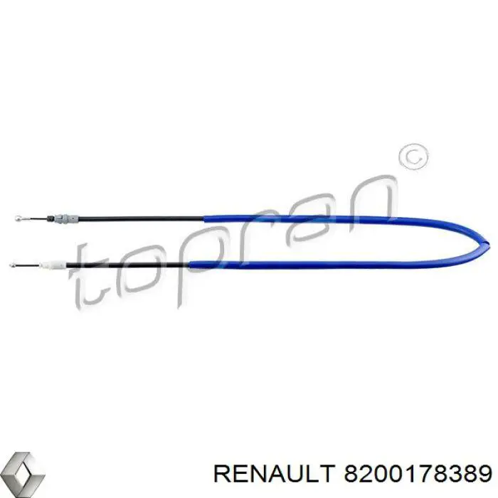8200178389 Renault (RVI) cable de freno de mano trasero izquierdo