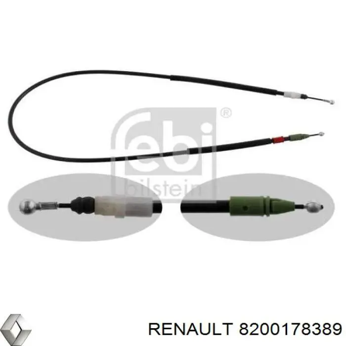 Cable de freno de mano trasero izquierdo Renault (RVI) 8200178389 precio, desde 14,84 EUR