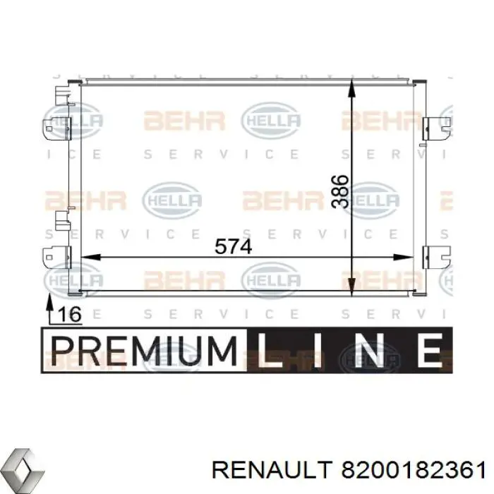 Aire acondicionado capacitor Renault (RVI) 8200182361 precio, desde 44,63 EUR