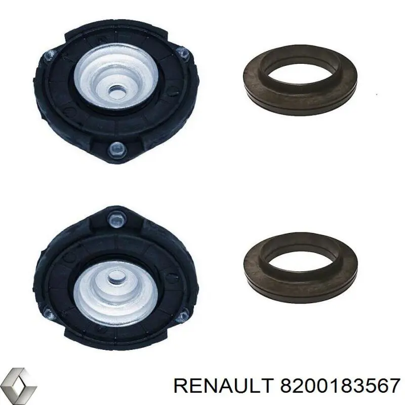 8200183567 Renault (RVI) soporte amortiguador delantero izquierdo