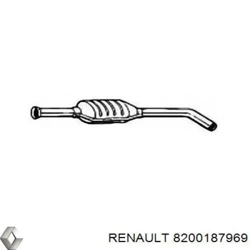 Silenciador del medio para Renault Megane (KA0)