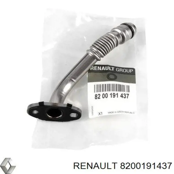 Comprar 8200191437 Renault (RVI) Manguera de retorno de refrigerante del turbocompresor