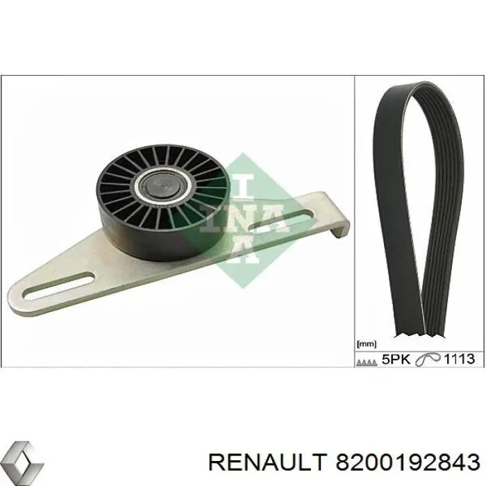 8200192843 Renault (RVI) polea tensora correa poli v
