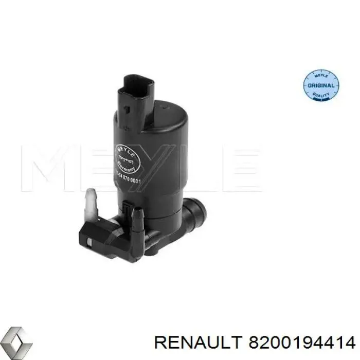 8200194414 Renault (RVI) bomba de agua limpiaparabrisas, delantera