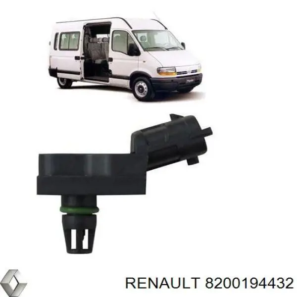 8200194432 Renault (RVI) Sensor De Presion Del Colector De Admision