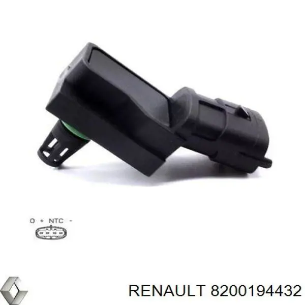 8200194432 Renault (RVI) sensor de presion del colector de admision