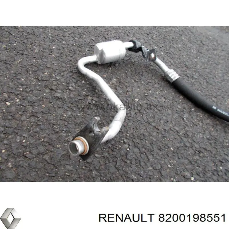Tubería de baja / alta presión, aire acondicionado, de evaporador a compresor para Renault Kangoo (FC0)