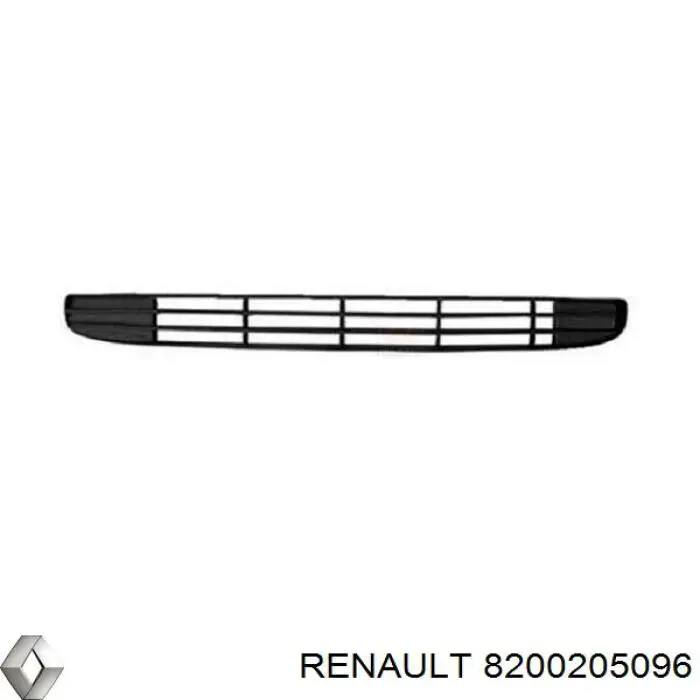 8200205096 Renault (RVI) rejilla de ventilación, parachoques trasero, central