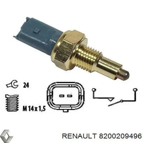8200209496 Renault (RVI) sensor de marcha atrás