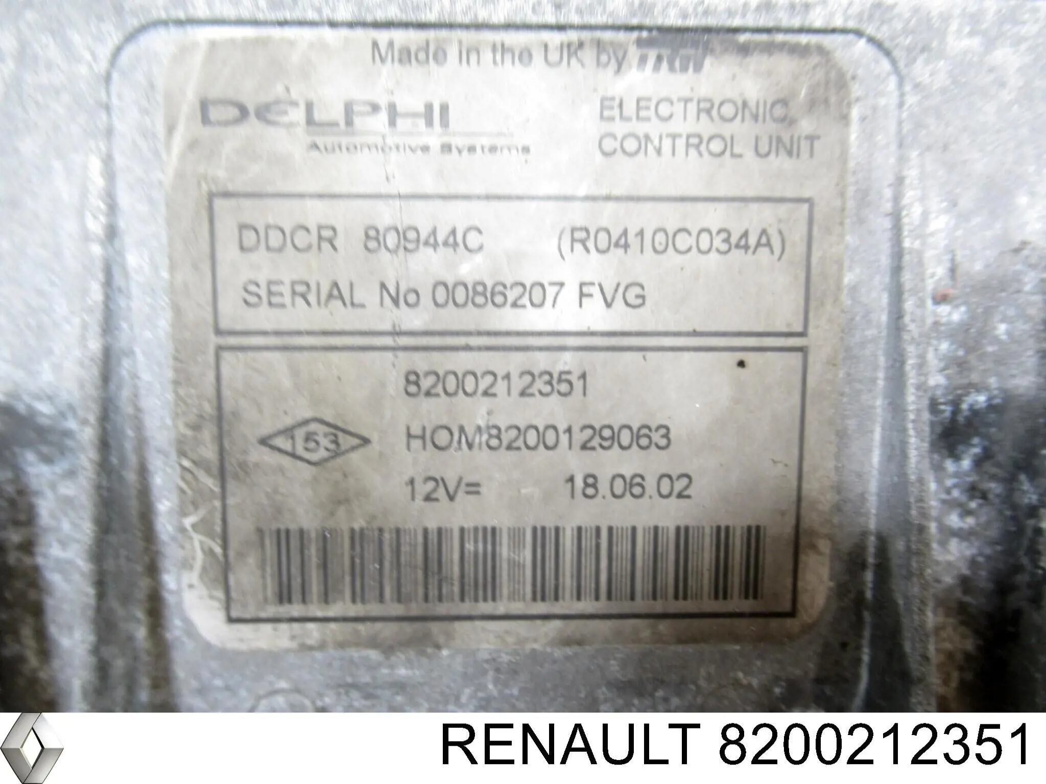 Módulo de control del motor Renault (RVI) R0410C034A