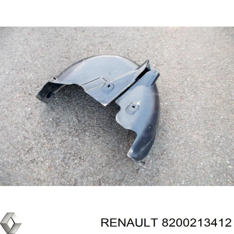 Guardabarros interior, aleta trasera, derecho para Renault Modus (JP0)