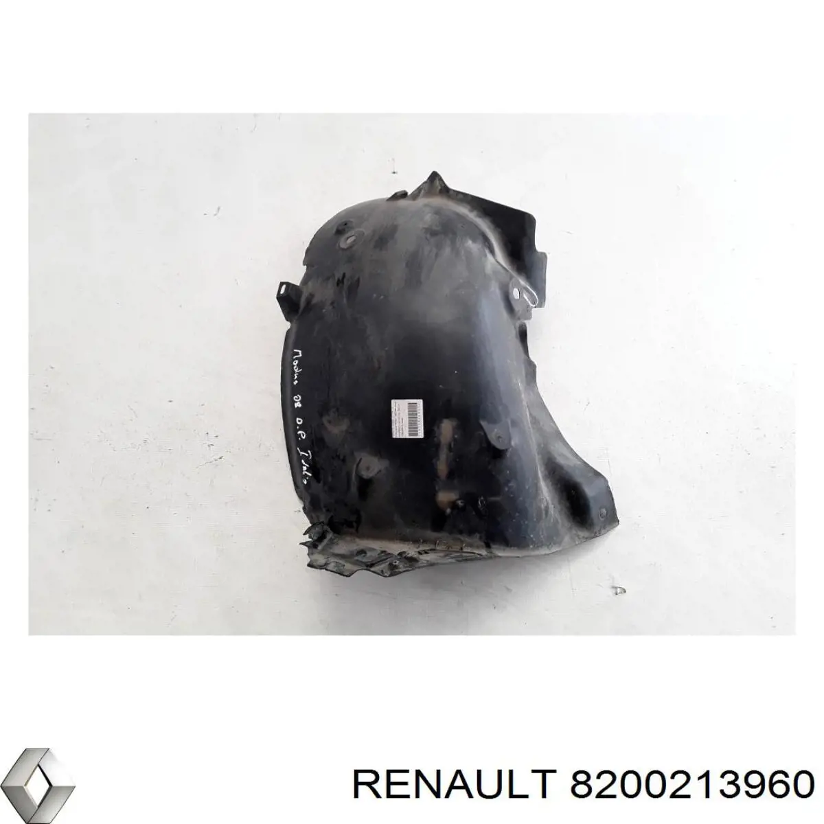 Guardabarros interior, aleta delantera, derecho delantero para Renault Modus (JP0)