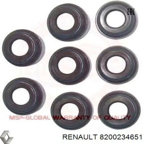 Comprar 8200234651 Renault (RVI) Sello De Aceite De Valvula (Rascador De Aceite) Entrada/Salida