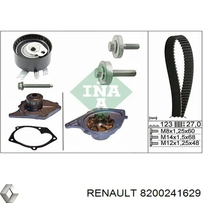 8200241629 Renault (RVI) correa distribución