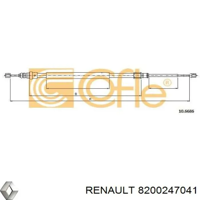 Comprar 2001073 Beca Cables Cable de freno de mano trasero derecho/izquierdo