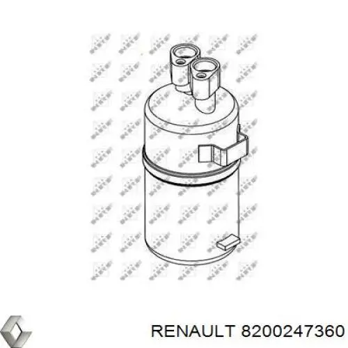 8200247360 Renault (RVI) receptor-secador del aire acondicionado