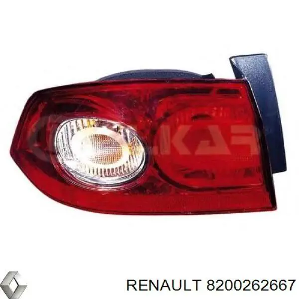 Piloto trasero exterior izquierdo Renault (RVI) 8200262667 precio, desde 46,46 EUR