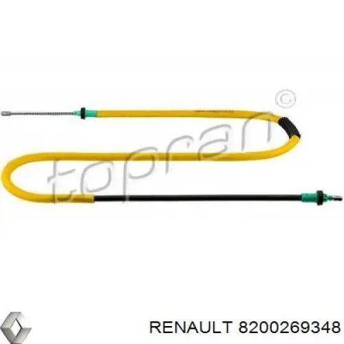 8200269348 Renault (RVI) cable de freno de mano trasero derecho