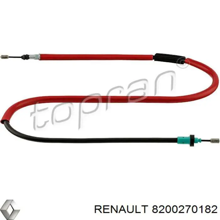 8200270182 Renault (RVI) cable de freno de mano trasero izquierdo