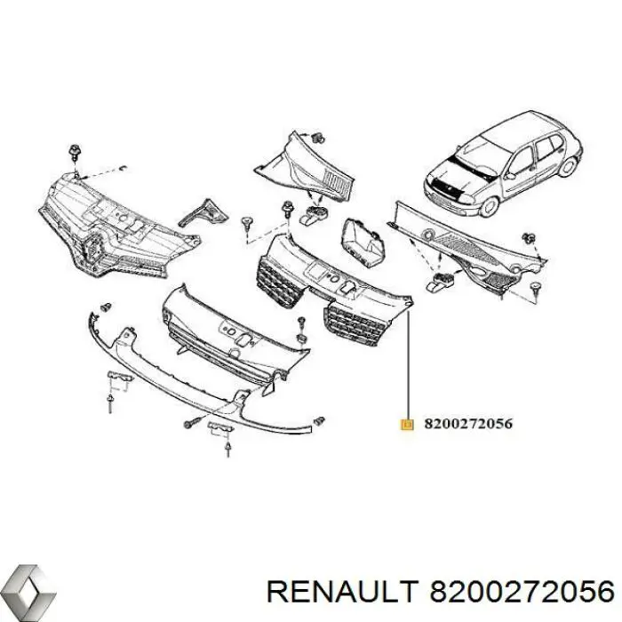 8200272056 Renault (RVI) parrilla