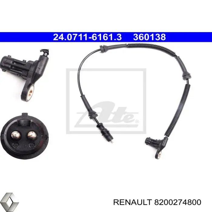 Sensor ABS 8200274800 Renault (RVI)