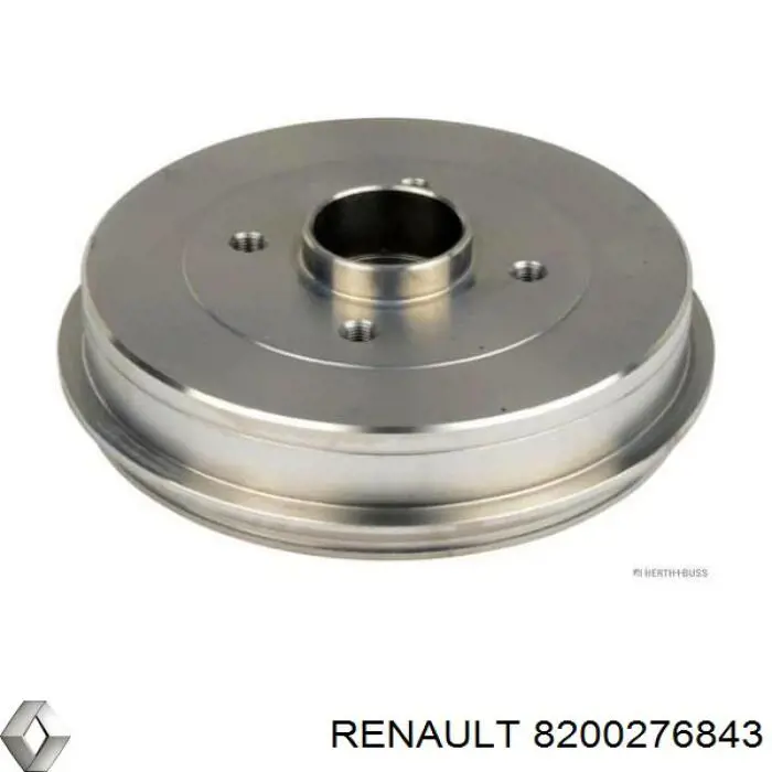 Tambor de freno trasero 8200276843 Renault (RVI)