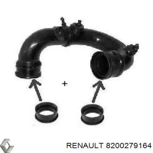Tubo de salida de aire del turbocompresor 8200279164 Renault (RVI)